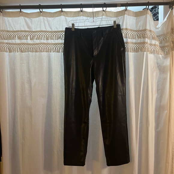 Black Faux Leather Pants - Picture 3 of 3